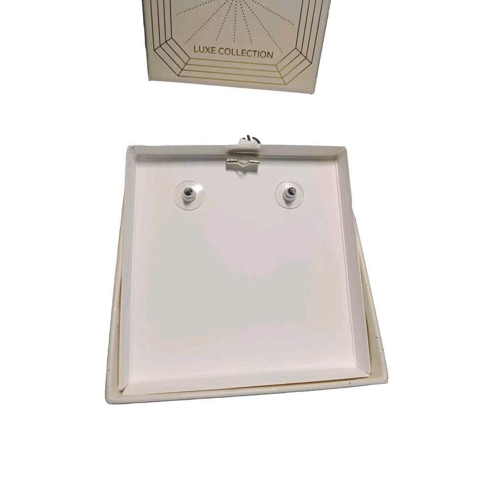 EYE CANDY Los Angeles Dahlia Drop Statement Tulip Earrings Glass Crystal NIB - Picture 4 of 6